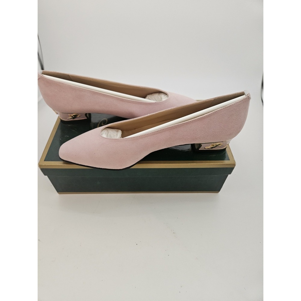 Coup d'Etat Pink Suede Angel Heel Sz 8 1/2 B Spain Designer Shoes